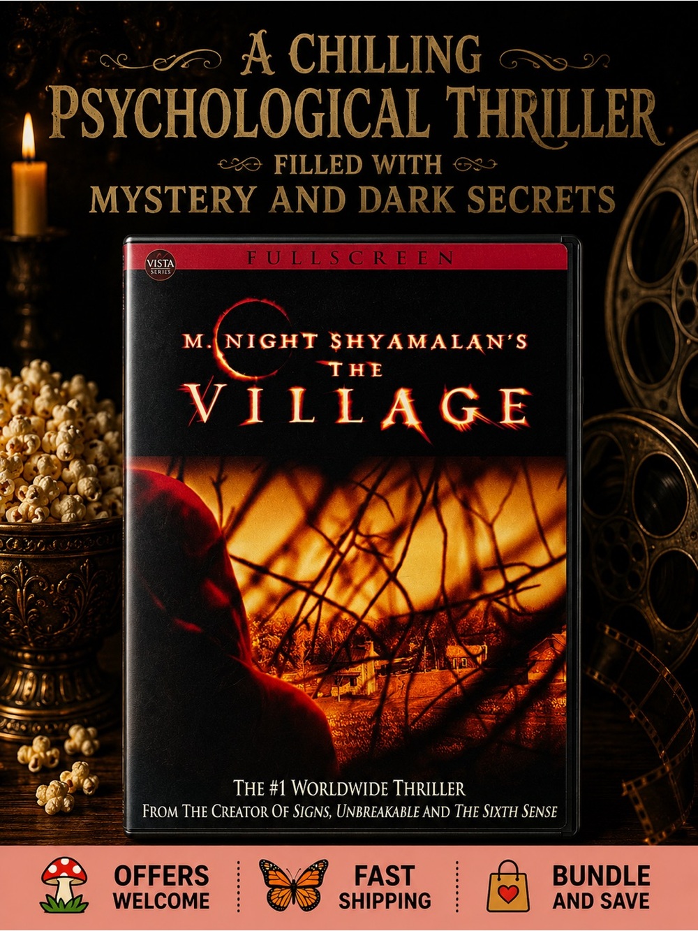 The Village DVD Fullscreen M Night Shyamalan Psychological Thriller